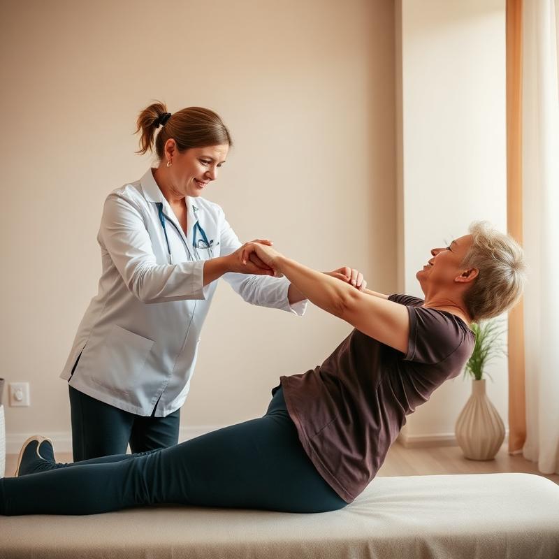 Atendimento com a fisioterapeuta